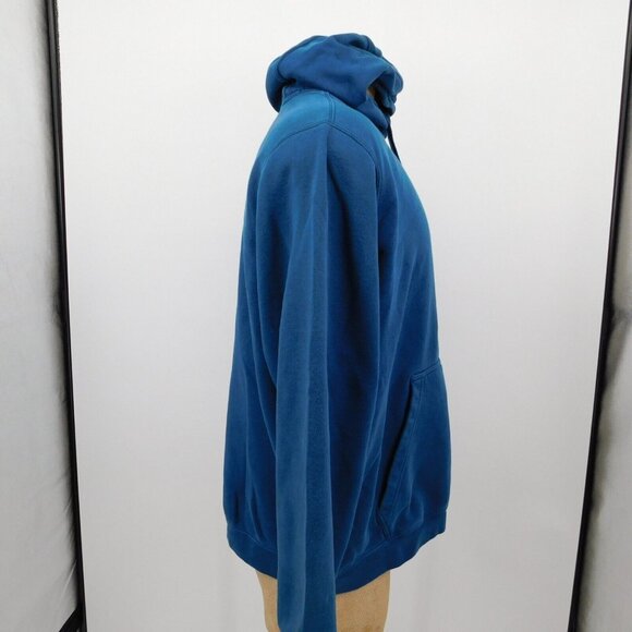 Nike Club Men Solid Teal Blue Pullover Hoodie Kangaroo Pouch Drawstring Size XXL - Picture 5 of 9